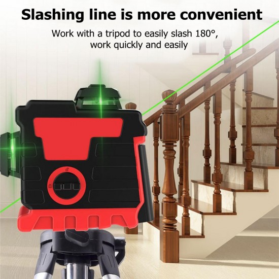 12 Line 360 Horizontal Vertical Cross Green Light 3D Laser Level Self-Leveling Measure Super Powerful Laser Beam