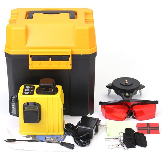 12 Line 3D 360° Infrared Laser Level Self Leveling Vertical & Horizontal Level Cross 12 Line 3D 360° Infrared Laser Level Self Leveling Vertical & Horizontal Level Cross