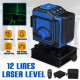 12 Line LD Green Light Laser Level 3D 360° Cross Self Leveling Measure Tool