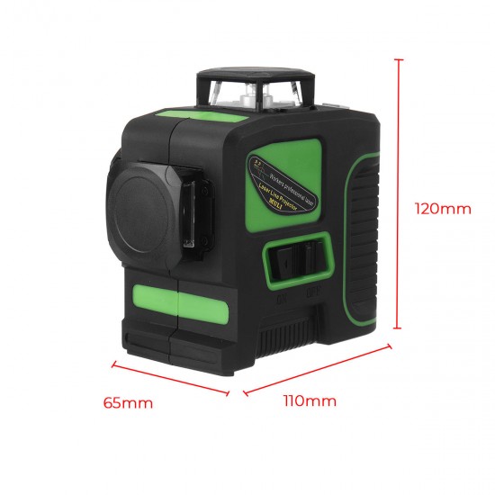 12 Line Laser Level 360° 3D Cross Beam Self Leveling Measure Tool Kit with Bag