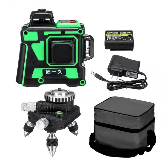 12 Lines 360 Degree Horizontal & Vertical Cross 3D Green Laser Level Self 12 Lines 360 Degree Horizontal & Vertical Cross 3D Green Laser Level Self