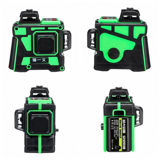 12 Lines 360 Degree Horizontal & Vertical Cross 3D Green Laser Level Self