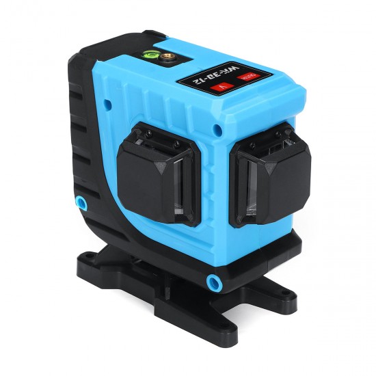 12 Lines 360° 3D Cross Lines Green Laser Level Self Leveling APP/Remote Control