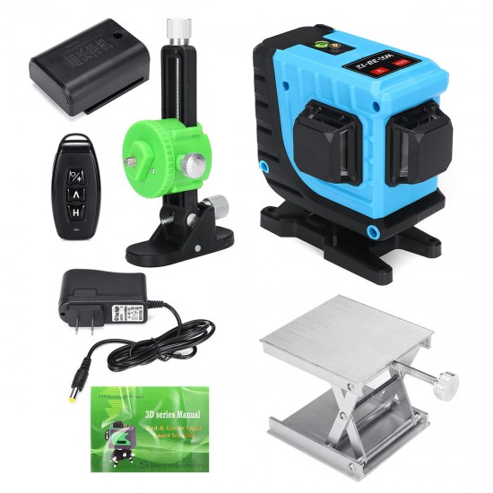 12 Lines 360° 3D Cross Lines Green Laser Level Self Leveling APP/Remote Control 12 Lines 360° 3D Cross Lines Green Laser Level Self Leveling APP/Remote Control