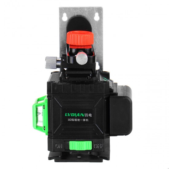 12 Lines 3D Laser Level LCD Green Self Leveling Cross Horizontal Vertical Tool
