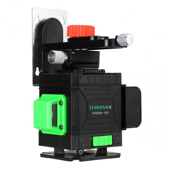 12 Lines 3D Laser Level LCD Green Self Leveling Cross Horizontal Vertical Tool