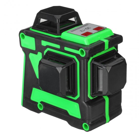 12 Lines Cross Green Light 3D Laser 360° Level Self-Leveling Rotary Measure Tool Indoor and Outdoor General Use