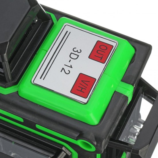 12 Lines Green 3D Laser Level Auto 360° Degree Waterproof Self-Leveling Measure