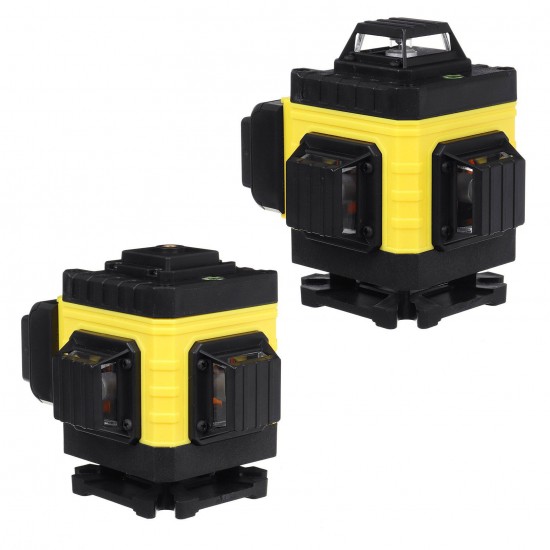 12/16 Line 4D Laser Level Green Light Digital Self Leveling 360° Rotary Measure with 6000mah Battery