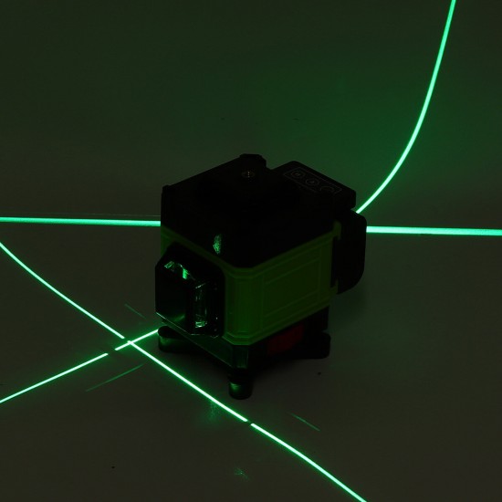12/16 Line Green Light Laser Level Digital Self Leveling 360° Rotary Measure Tool Green / Blue