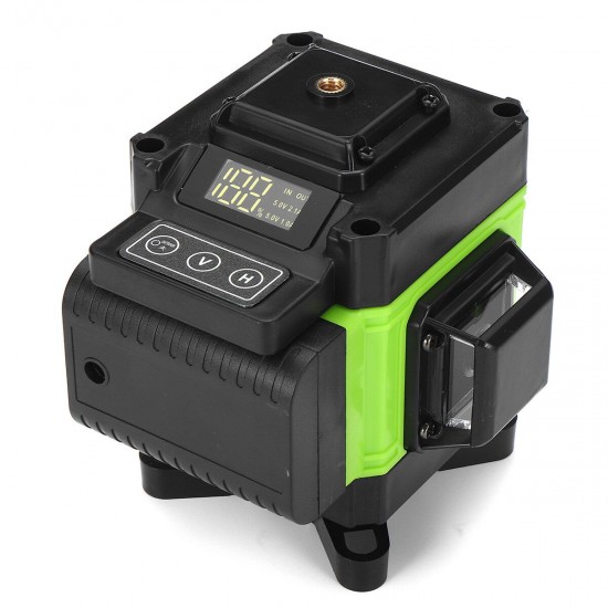 12/16 Line Green Light Laser Level Digital Self Leveling 360° Rotary Measure Tool Green / Blue