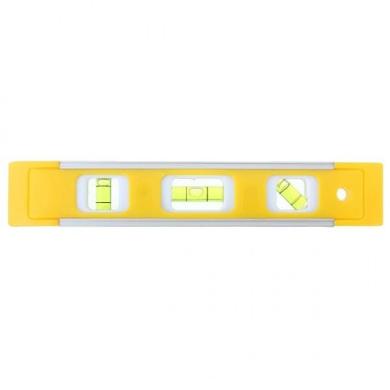 230mm Handheld Torpedo Magnetic Straight Spirit Level Ruler With 3 Bobble Vials