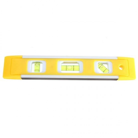 230mm Handheld Torpedo Magnetic Straight Spirit Level Ruler With 3 Bobble Vials