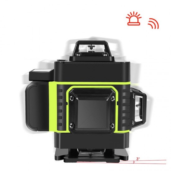 360° Rotary 3D 16 Line Self Leveling Laser Level Measure with Wall Bracket + Remote