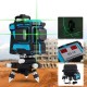 360° Rotary 3D Green Laser Level 12 Lines Self Leveling Cross Measure Tool Kit