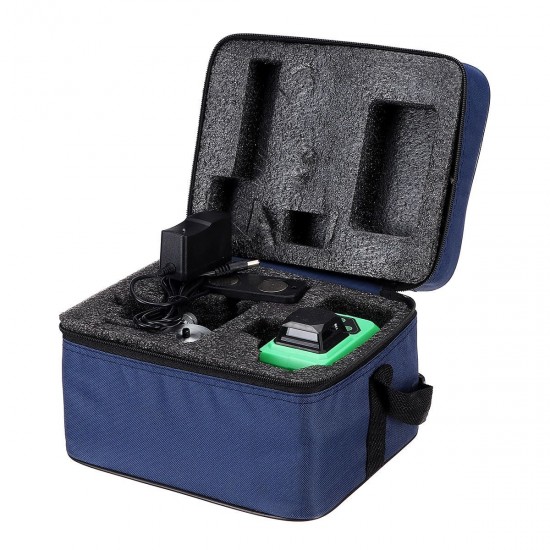 3D 12 Line Laser Level Green IP54 Self Leveling 360° Rotary Cross Measure Tool