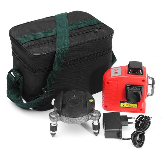 3D 12 Line Red Laser Level Measure Self Leveling Vertical Horizontal Cross Tool 3D 12 Line Red Laser Level Measure Self Leveling Vertical Horizontal Cross Tool