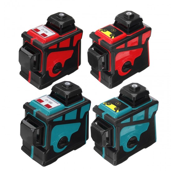 3D 12 Lines Green Blue Line Laser Level 360° Cross Self Leveling Engineer with Red Blue Shell