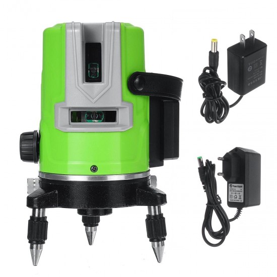 3D 5 Lines Green Laser Level Self-Leveling 360° Rotary Cross Measuring Tool