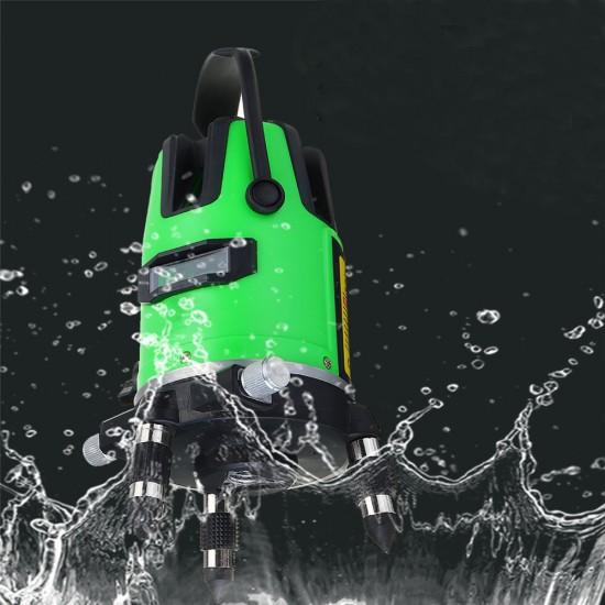 3D Green 2/5 Line Laser Level 360° Rotary Self Leveling Horizontal Vertical Tool