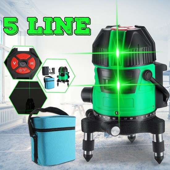 5 Line Green Light Laser Machine Laser Level Horizontal & Vertical Self-Leveling