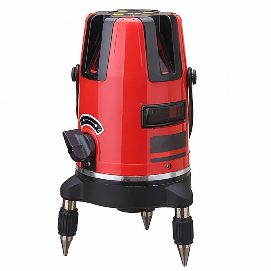 5 Lines 6 Points Professional Waterproof Laser Level Red Automatic Level 360° Rotating Outdoor Mode + Tripod