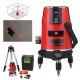 5 Lines 6 Points Professional Waterproof Laser Level Red Automatic Level 360° Rotating Outdoor Mode + Tripod