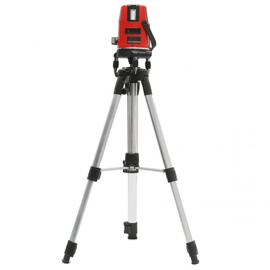 5 Lines 6 Points Professional Waterproof Laser Level Red Automatic Level 360° Rotating Outdoor Mode + Tripod