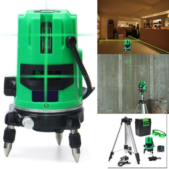 Green 2 Line 2 Points Laser Level 360 Rotary Laser Line Self Leveling with Tripod Green 2 Line 2 Points Laser Level 360 Rotary Laser Line Self Leveling with Tripod