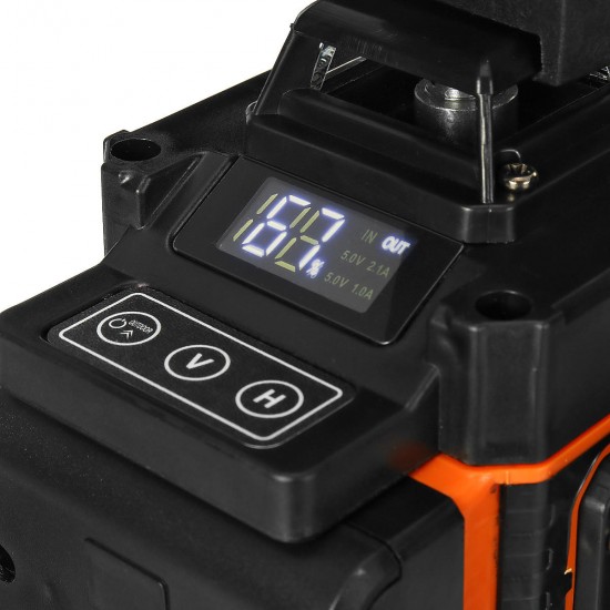 LED Display Green Light Laser Level 3D 360° 12 Line Cross Self Leveling Measure Tool LED Display Green Light Laser Level 3D 360° 12 Line Cross Self Leveling Measure Tool