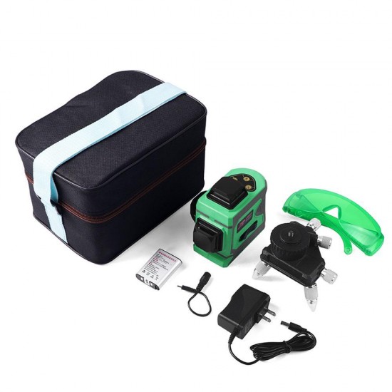 Laser Level 12 Lines 3D Level Self-Leveling 360 Horizontal And Vertical Cross Super Powerful Green Laser Level With Tripod Bag Glasses Laser Level 12 Lines 3D Level Self-Leveling 360 Horizontal And Vertical Cross Super Powerful Green Laser Level With Tripod Bag Glasses