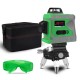 Laser Level 12 Lines 3D Level Self-Leveling 360 Horizontal And Vertical Cross Super Powerful Green Laser Level With Tripod Bag Glasses Laser Level 12 Lines 3D Level Self-Leveling 360 Horizontal And Vertical Cross Super Powerful Green Laser Level With Tripod Bag Glasses