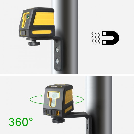 T01 Laser Level Red 2 Lines Self-leveling Laser Leveler Vertical Horizontal Cross Laser Red Beam Line Measuring Instrument