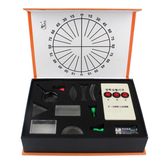 Physical Optical Experiment Set Concave/Convex Lens Triangular Prism Laser Test Physical Optical Experiment Set Concave/Convex Lens Triangular Prism Laser Test