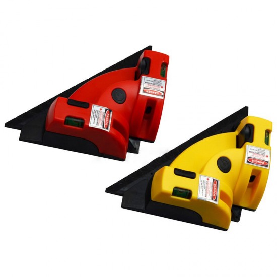 Red Right Angle 90 Degree Vertical Horizontal Laser Line Projection Square Level Infrared Laser Level Measurement Tool