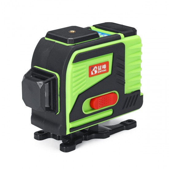 Remote 12 Lines Green Laser Level Self Leveling 3D 360° Cross Measuring Tool Kit