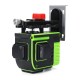 Remote 12 Lines Green Laser Level Self Leveling 3D 360° Cross Measuring Tool Kit