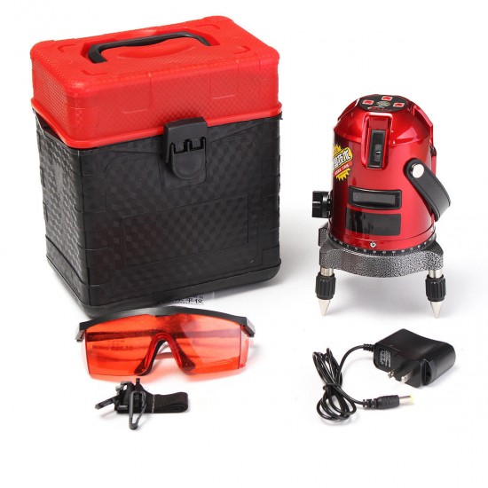 Waterproof 5 Lines 6 Points Laser Level Red Automatic Self Leveling Level Measure Tool Outdoor Mode Waterproof 5 Lines 6 Points Laser Level Red Automatic Self Leveling Level Measure Tool Outdoor Mode
