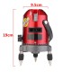 Waterproof 5 Lines 6 Points Laser Level Red Automatic Self Leveling Level Measure Tool Outdoor Mode