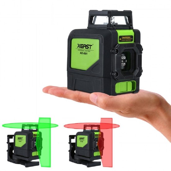 XE-901 Laser Level 5 Lines 3D Green Laser Levels Self Leveling 360 Horizontal An Vertical Cross Super Powerful Green Laser Beam Line