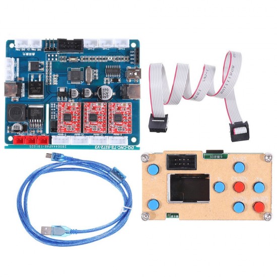 3 Axis GRBL USB Driver Offline Controller Control Module LCD Screen w/ Controller Board SD Card for CNC 1610 2418 3018 Wood Router Laser Engraving Machine 3 Axis GRBL USB Driver Offline Controller Control Module LCD Screen w/ Controller Board SD Card for CNC 1610 2418 3018 Wood Router Laser Engraving Machine