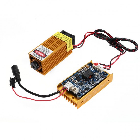 445nm 5W Blue Laser Module Various Focus TTL & PWM Modulation w/ Heat Sink Controller Board 2.54-3P+2P Laser Engraver