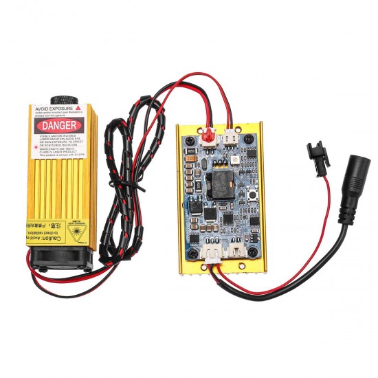 445nm 5W Blue Laser Module Various Focus TTL & PWM Modulation w/ Heat Sink Controller Board 2.54-3P+2P Laser Engraver 445nm 5W Blue Laser Module Various Focus TTL & PWM Modulation w/ Heat Sink Controller Board 2.54-3P+2P Laser Engraver
