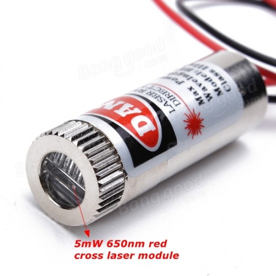 650nm 5mW Focusable Red Cross Laser Module Laser Generator Diode