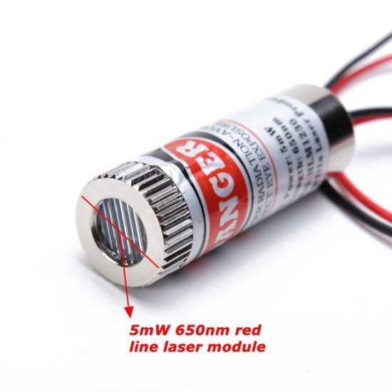 650nm 5mW Focusable Red Line Laser Module Laser Generator Diode