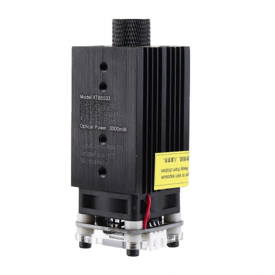 FB03-3000 3000mW 445nm Blue Laser Module 2.54-3P TTL/PWM Modulation DIY Engraver FB03-3000 3000mW 445nm Blue Laser Module 2.54-3P TTL/PWM Modulation DIY Engraver