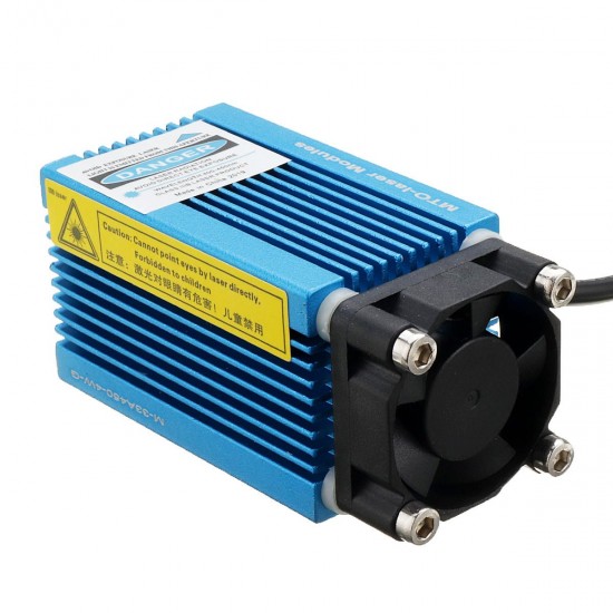 4000mW 450nm Blue Laser Module DC 12V 5.5x2.1mm Variable Focus for Laser Engraving Machine Engraver 4W 4000mW 450nm Blue Laser Module DC 12V 5.5x2.1mm Variable Focus for Laser Engraving Machine Engraver 4W