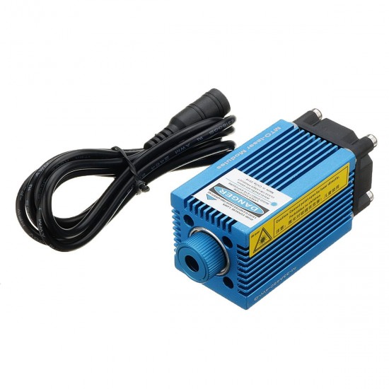 4000mW 450nm Blue Laser Module DC 12V 5.5x2.1mm Variable Focus for Laser Engraving Machine Engraver 4W