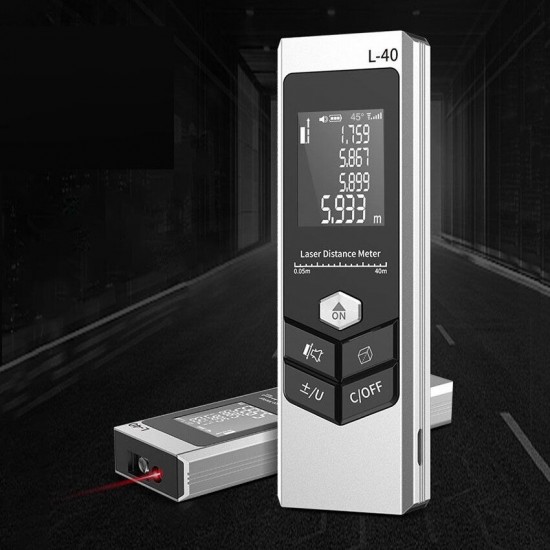 40m Digital Mini Laser Rangefinder with Electronic Angle Sensor M/In/Ft Unit Switching USB Charging Laser Distance Meter 40m Digital Mini Laser Rangefinder with Electronic Angle Sensor M/In/Ft Unit Switching USB Charging Laser Distance Meter