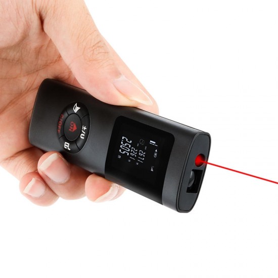 Handheld Electronic 40M Laser Distance Meter Mini Laser Rangefinder Laser Tape m/in/ft IP54 Waterproof LCD Display with Backlight